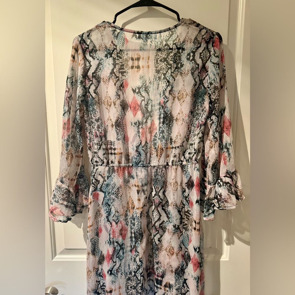 Flowy Multicolor Maxi Cover Up - Picture 6 of 7